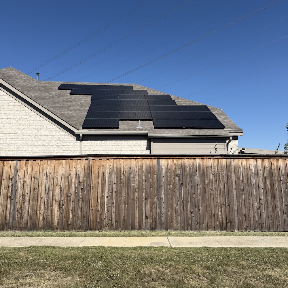 Residential solar panel installation in Addison Texas by Divine Energy Solar