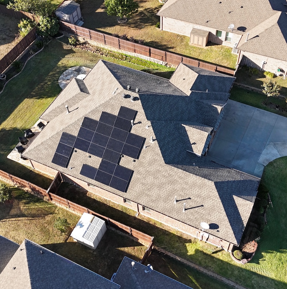 Solar panel installation on Addison Texas home by Divine Energy Solar