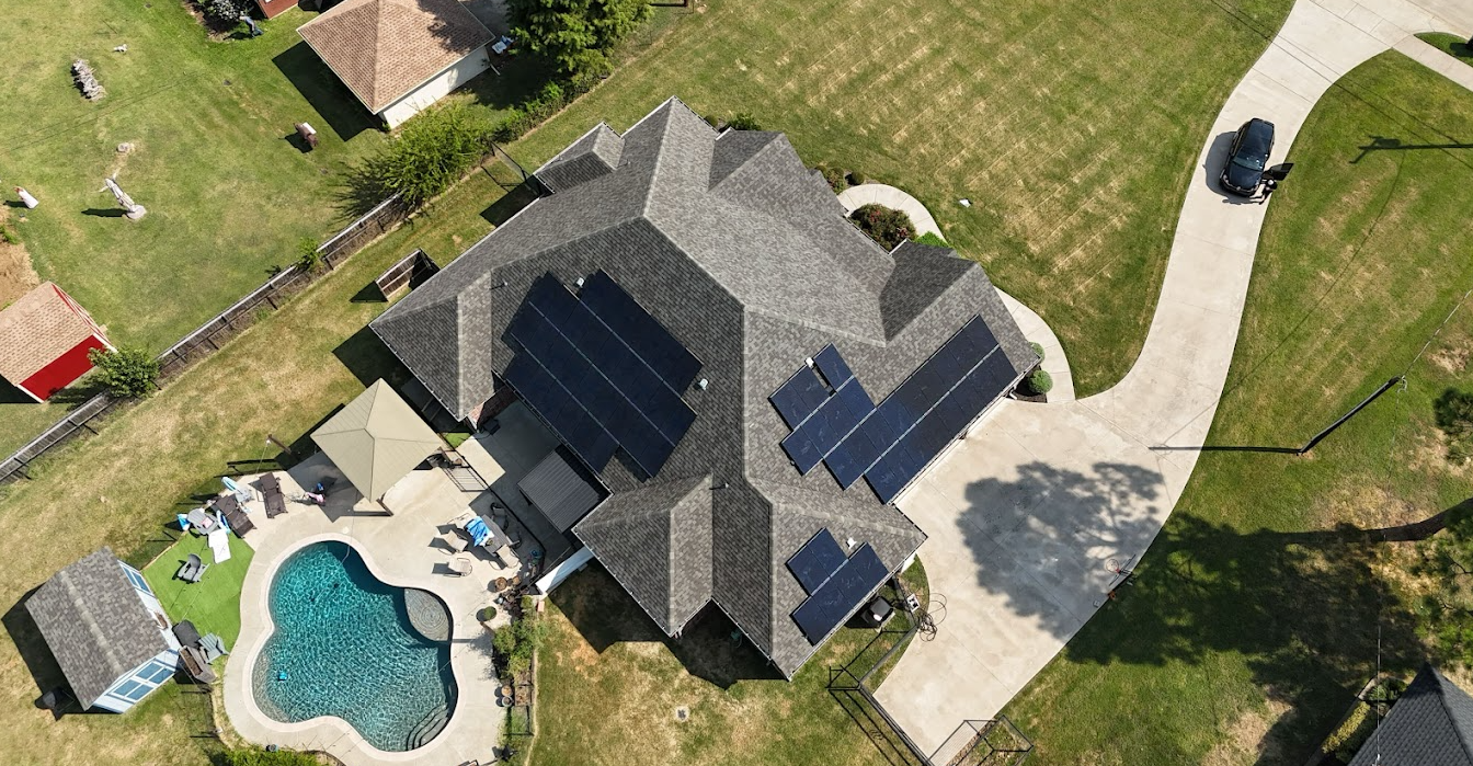 Residential solar panel installation in Southlake Texas by Divine Energy Solar